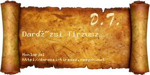 Darázsi Tirzusz névjegykártya